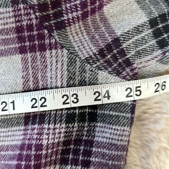 Dakota | Heavy Duty Plaid Flannel, Black, Gray, Purple & White - Picture 5 of 8